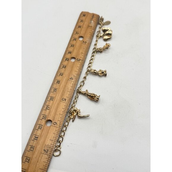 Disney vintage character gold charm bracelet - Picture 5 of 5